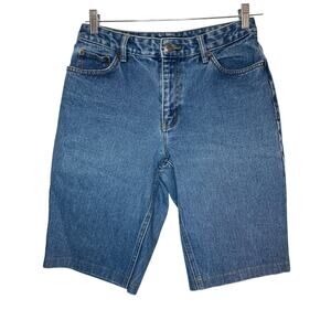 Bill Blass Jeans Signature Fit Women's Size 8 Cotton Denim Blue Bermuda Shorts